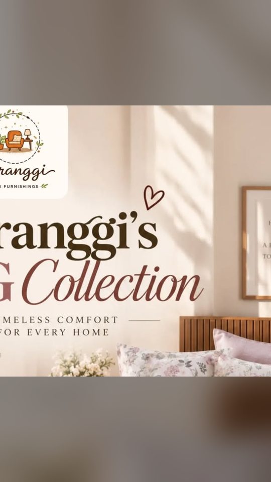 Atranggi carousel cover: 'Atranggi's OG Collection, timeless comfort for every home' over a styled bed