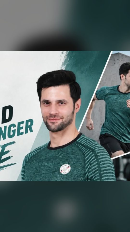 Select Sportswear carousel cover: model in a green performance tee with a teal brush-stroke graphic
