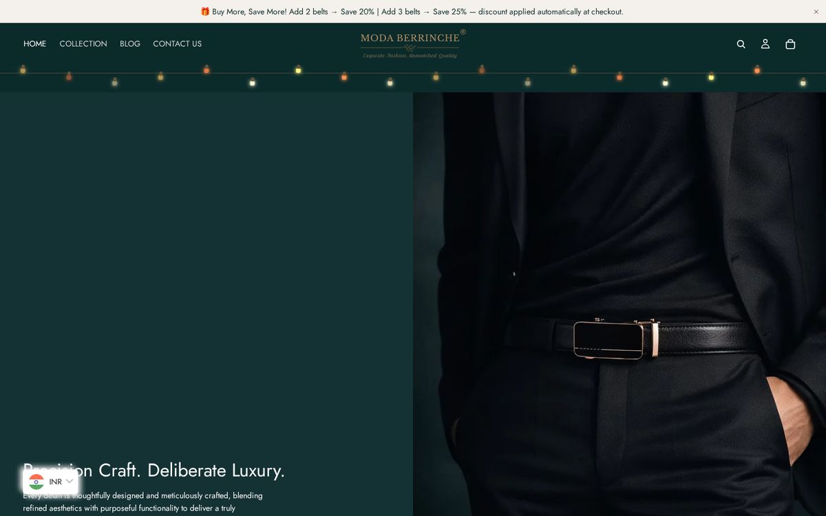 Modab website homepage on desktop