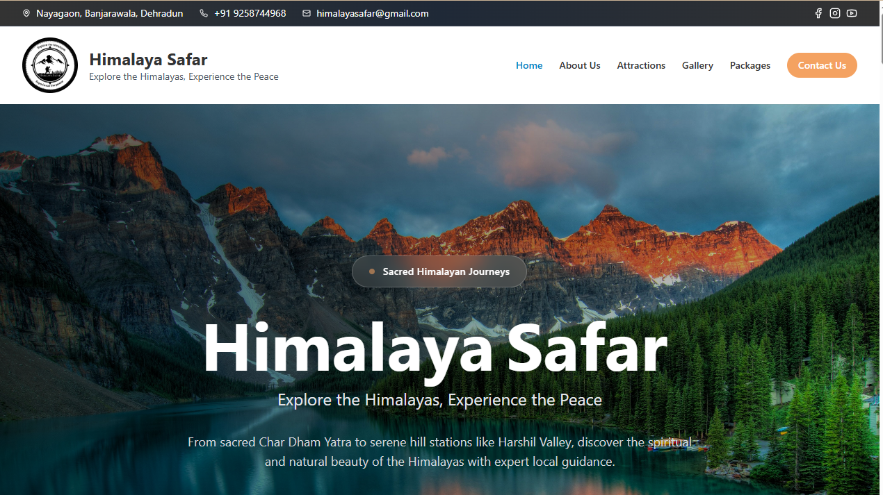 Himalaya Safar website screenshot