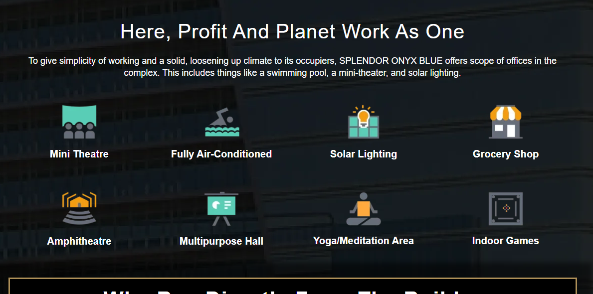 Splendor Group website design, section screenshot 3
