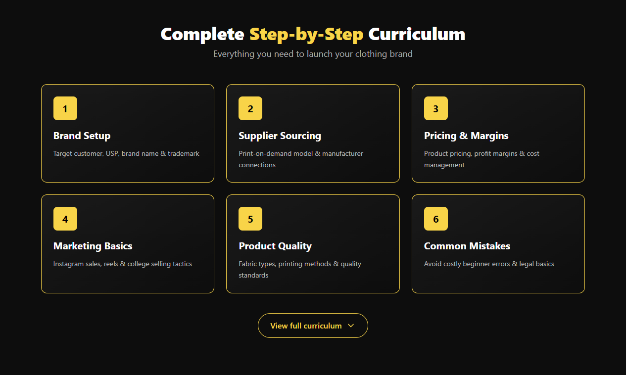 T-Adda website design, section screenshot 3