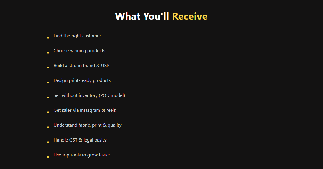 T-Adda website design, section screenshot 4