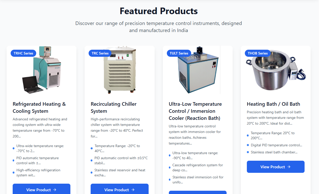 Techzium Enterprises website design, section screenshot 4