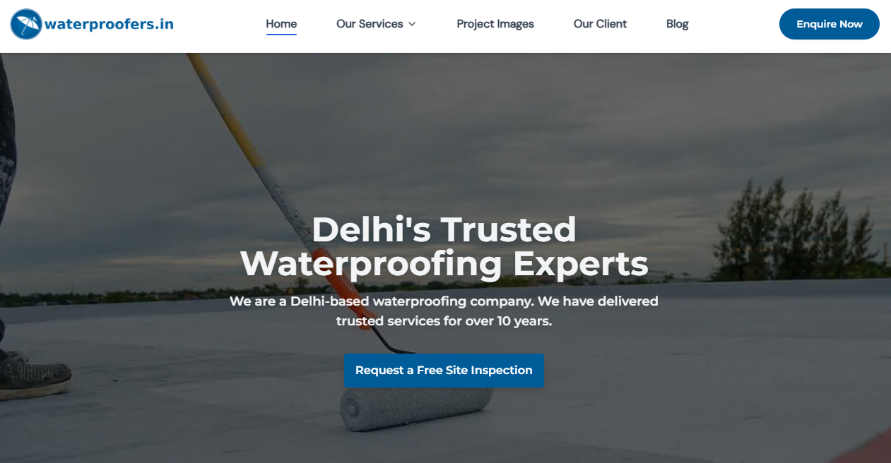 Water Proofers website screenshot
